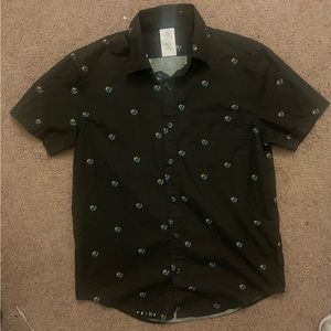 Disney Parks Button Shirt Mens small Star Wars Pride Rainbow Short Sleeve.